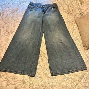 Zara Flare Wide-Leg Denim Jeans